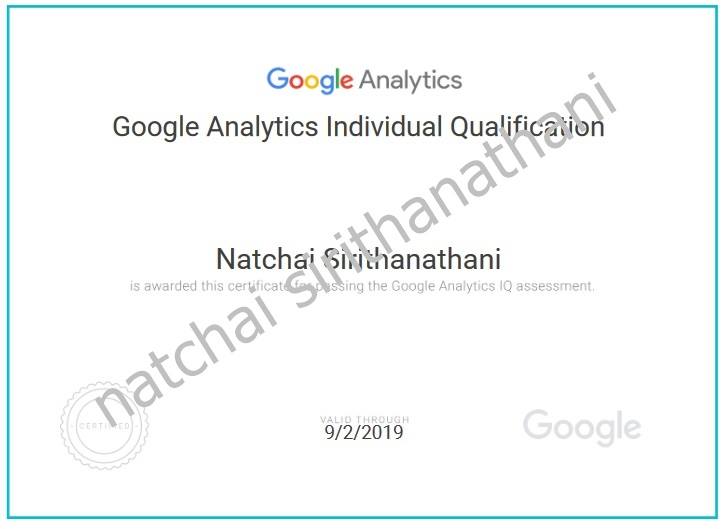 google analytic certificate
